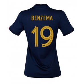 Lacne Ženy Futbalové dres Francúzsko Karim Benzema #19 MS 2022 Krátky Rukáv - Domáci